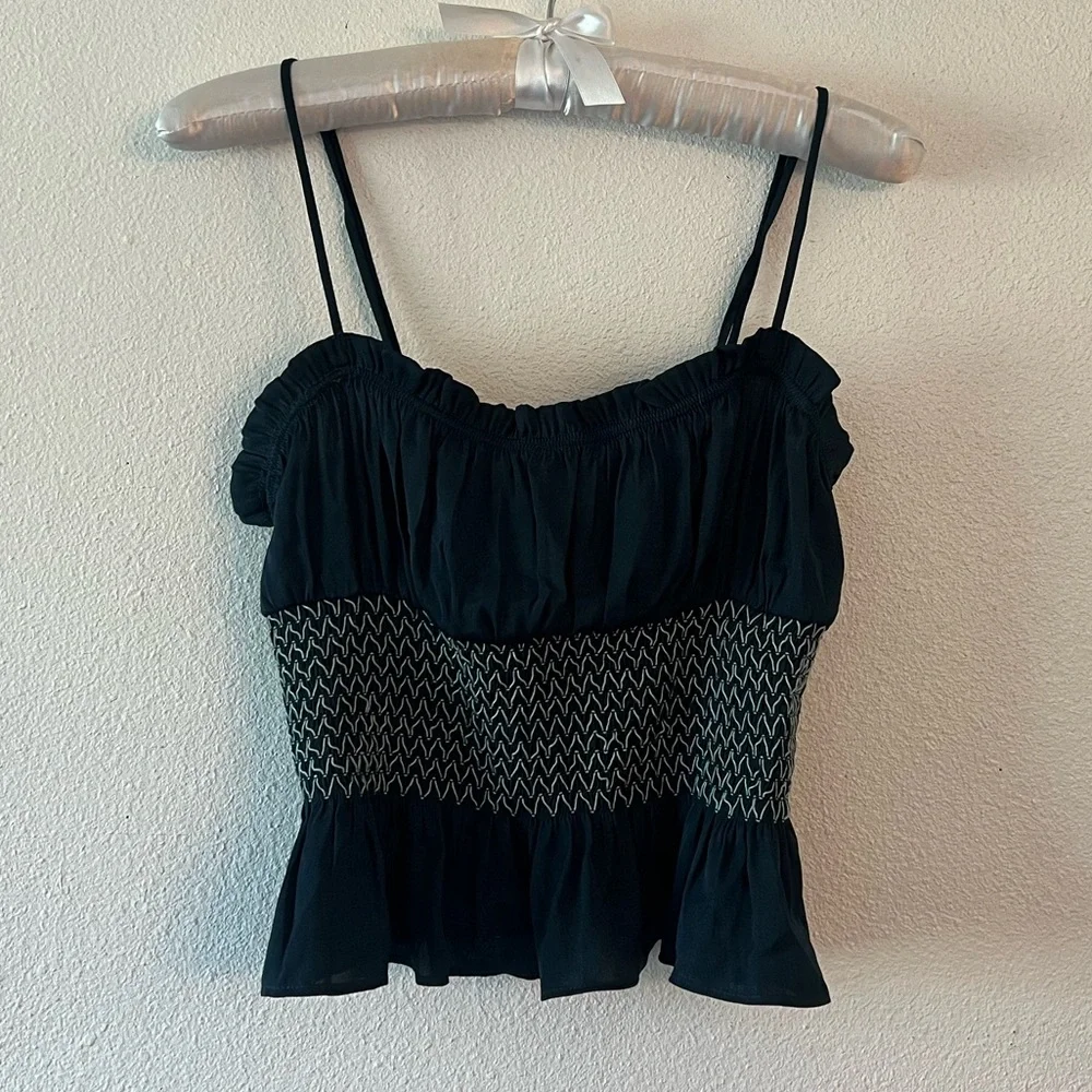 {Free People} Brand New Green Cropped Top